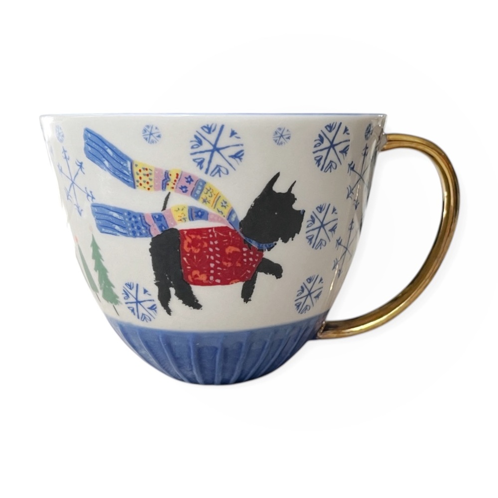 NWOT Anthropologie Holiday Spirit Mug - Scottie Dog - Picture 3 of 10